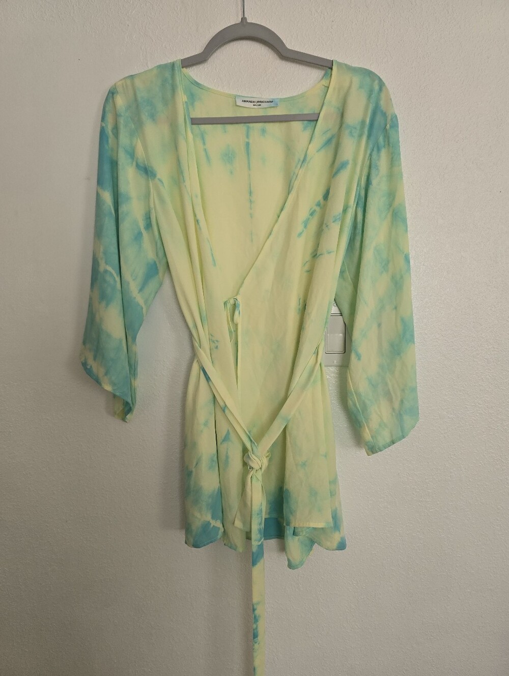 Amanda Uprichard Tie Dye Light Weight Wrapping Mini Dress Size Small